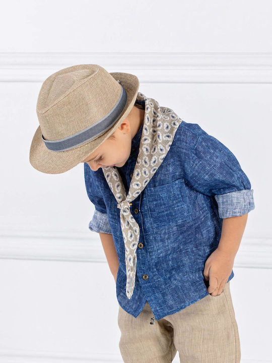 Designer's Cat Kids' Hat Fedora Straw Beige