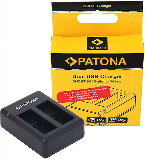Patona AHDBT-901 Încărcător pentru GoPro Hero 9 / Hero 10 / Hero 11