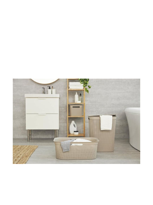 Rotho Babydesign Coș De Rufe Din Plastic 50L Cu Capac 43.1x34x52.9cm Maro
