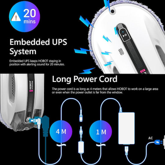 Hobot R3 Electric Robot Window Cleaner 90W White