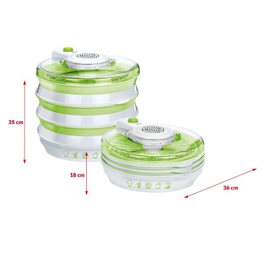 MPM Lebensmittel-Dehydrator mit 6 Regalen
