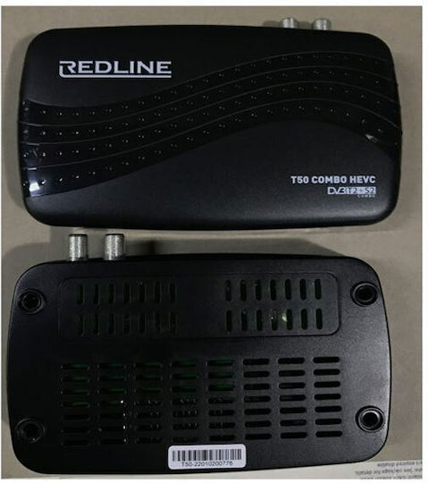 Redline T50 Combo Ψηφιακός Δέκτης Mpeg-4 Full HD (1080p) με Λειτουργία PVR (Εγγραφή σε USB) Συνδέσεις HDMI / USB