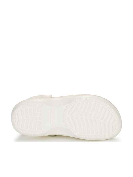 Crocs Classic Platform Glitter Дамски Клоги Бежов