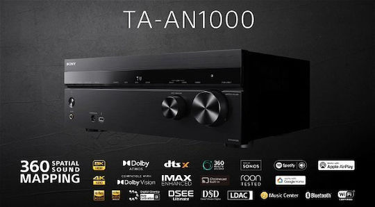 Sony TA-AN1000 Amplificator Home Cinema 4K/8K 7.2 Canale cu HDR și Dolby Atmos Negru