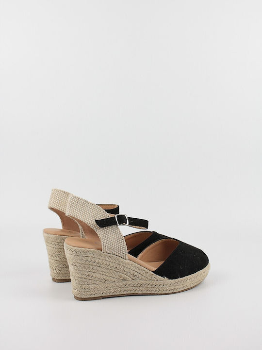 Women's Platform Espadrilles Black