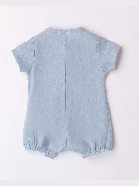 iDO Summer Romper Baby Bodysuit Set Light Blue