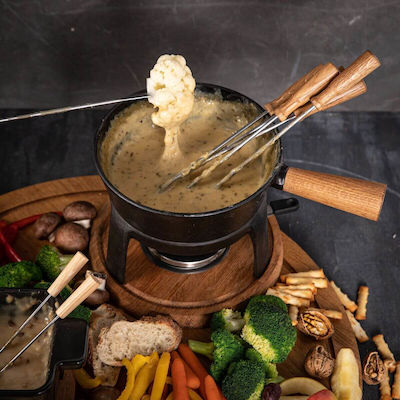 Boska Holland Fondue-Topf mit Teelicht aus Gusseisen