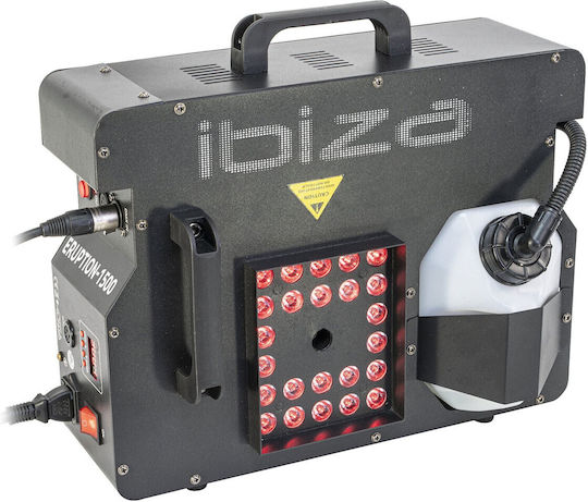 Ibiza Light Eruption Mașină de ceață LED 1500W cu Wireless controler și posibilitate de conectare la consola de iluminat