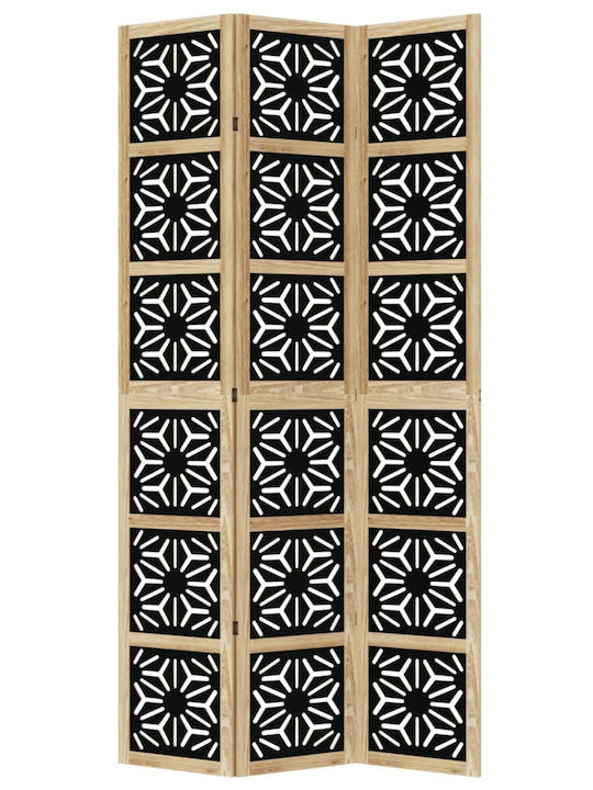 vidaXL Decorativ Paravan Lemn cu 3 Panouri 105x220cm