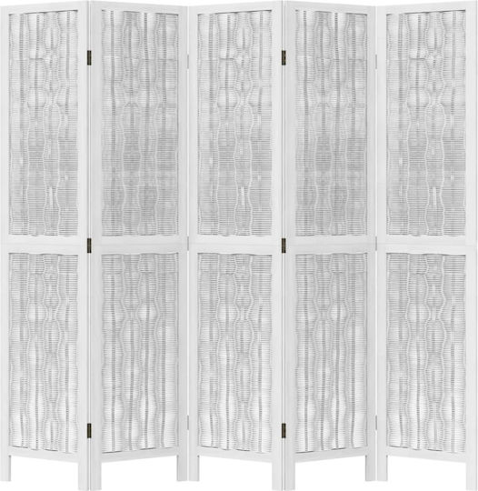 vidaXL Διακοσμητικό Παραβάν Ξύλινο με 5 Φύλλα 175x180cm