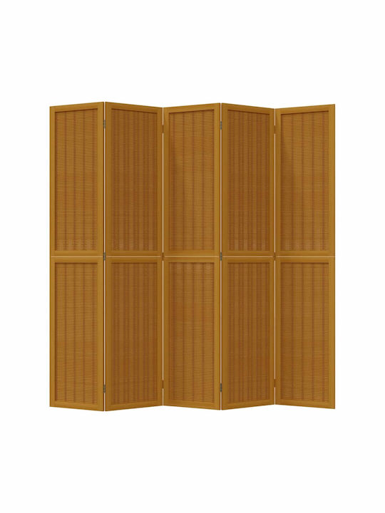 vidaXL Dekorativer Raumteiler Hölzernes mit 5 Paneelen 175x200cm