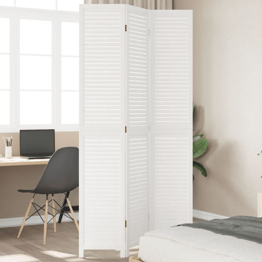 vidaXL Decorative Room Divider Wooden with 3 Panels 105x220cm