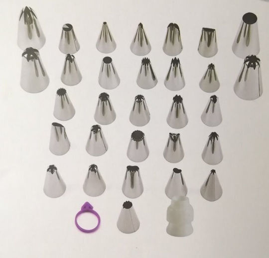 Cake Decoration Set Pastry Bags Metallic 110 Pieces