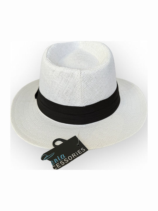 DENIA ACCESSORIES Υφασμάτινo Ανδρικό Καπέλο Λευκό