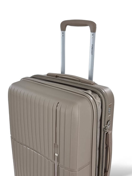 Forecast Reisekoffer Hart Beige mit 4 Räder Höhe 55cm