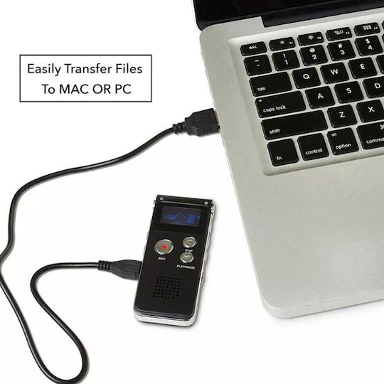 Andowl Monophonic Digital Portable Recorder Battery with Recording Duration 8 Hours
