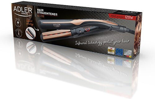 Adler Infrared Hair Straightener AD 2318 Πρέσα Μαλλιών με Κεραμικές Πλάκες 120W