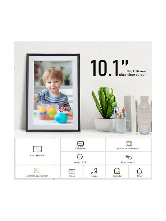 Kodak Digitaler Bilderrahmen mit Touchscreen 10.1" Auflösung 1280x800 Schwarz RCF-1018