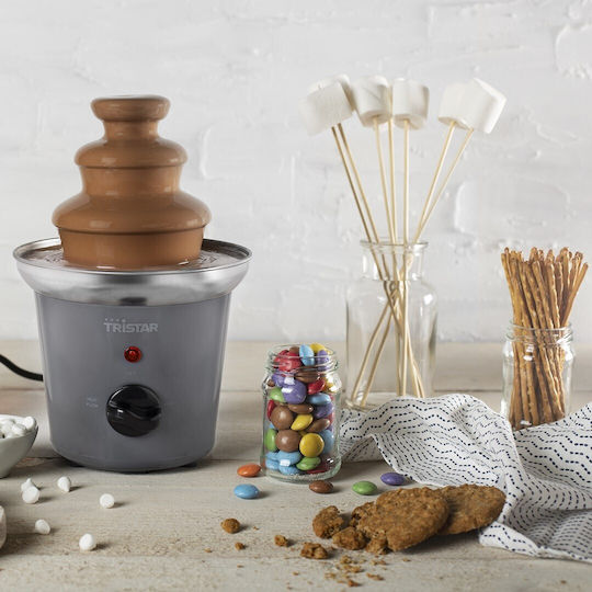 Tristar Silver Chocolate Fountain with 3 Flats 32W 15x15x22cm