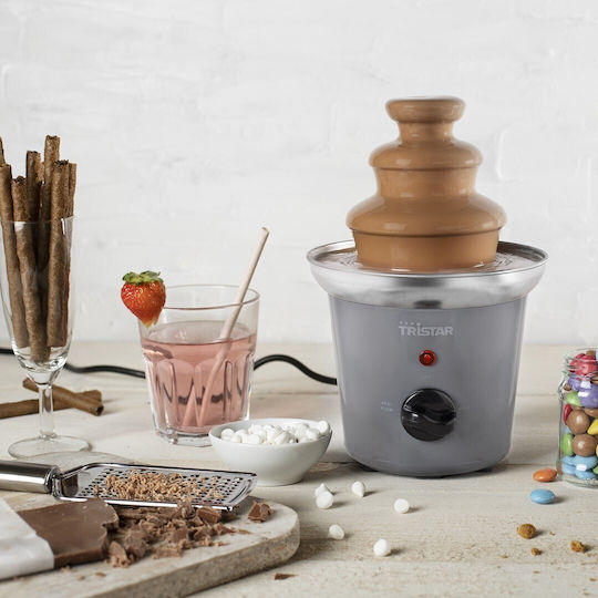 Tristar Silver Chocolate Fountain with 3 Flats 32W 15x15x22cm