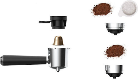 Primo PREM-40445 Automatic Espresso Machine 1050W Pressure 20bar Ivory-Chrome