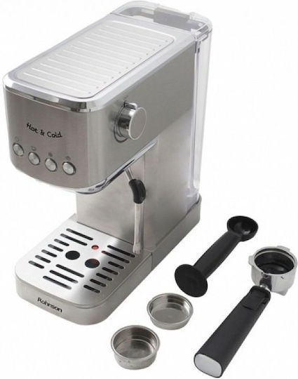 Rohnson Automatic Espresso Machine 1350W Pressure 20bar Silver R-98013