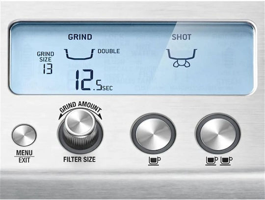 Sage The Barista Pro Αυτόματη Μηχανή Espresso 1650W Πίεσης 15bar με Μύλο Άλεσης Γκρι SES878BST4EEU1