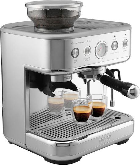 Sencor Automatic Espresso Machine 1700W Pressure 15bar with Grinder Silver SES 6010SS