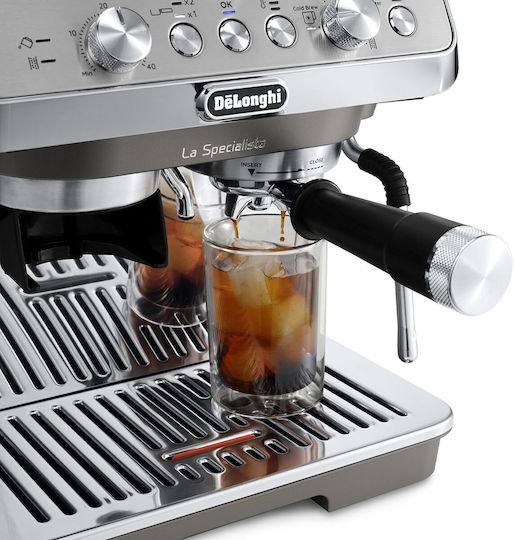 De'Longhi La Specialista Arte Evo Automatic Espresso Coffee Machine 1450W Pressure 15bar with Grinder Grey EC9255.M