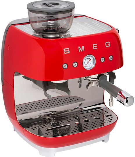 Smeg Automatic Espresso Machine 1650W Pressure 15bar Red EGF03RDEU