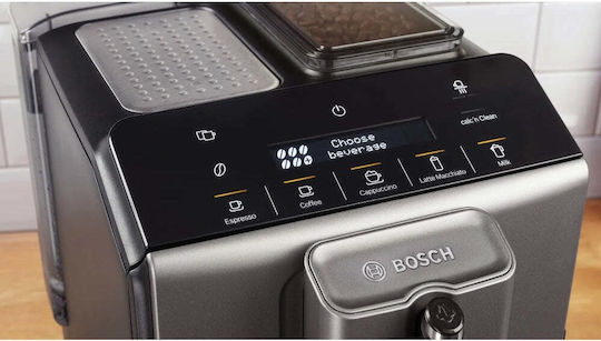 Bosch Αυτόματη Μηχανή Espresso 1300W Πίεσης 15bar με Μύλο Άλεσης Μαύρη TIE20504