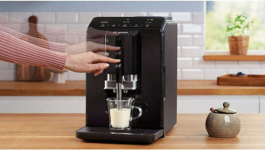 Bosch Αυτόματη Μηχανή Espresso 1300W Πίεσης 15bar με Μύλο Άλεσης Μαύρη TIE20119