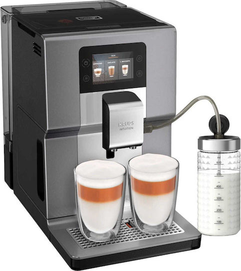Krups Intuition Preference+ 1450W Налягане 15бар за капучино с мелачка Сребриста