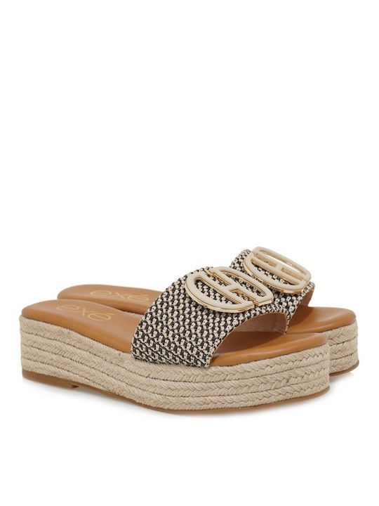 Exe Women's Flat Sandals in Beige Color