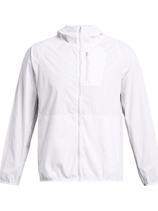 Geci Barbati Phantom Windbreaker cu Protecție Împotriva Vântului Alb