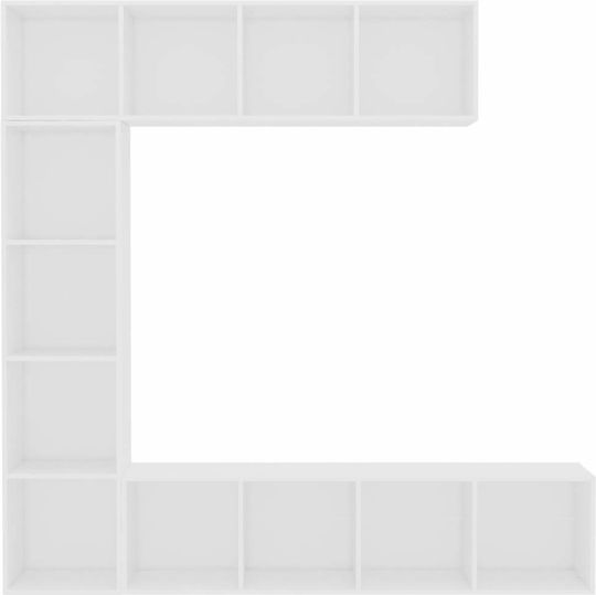 Wohnzimmer TV-Einheit Weiß M180xB30xH180cm