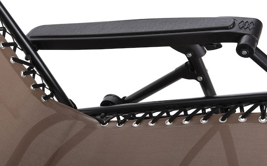 HomeMarkt Relax Companion Ξαπλώστρα-Πολυθρόνα Παραλίας Μαύρη Αδιάβροχη