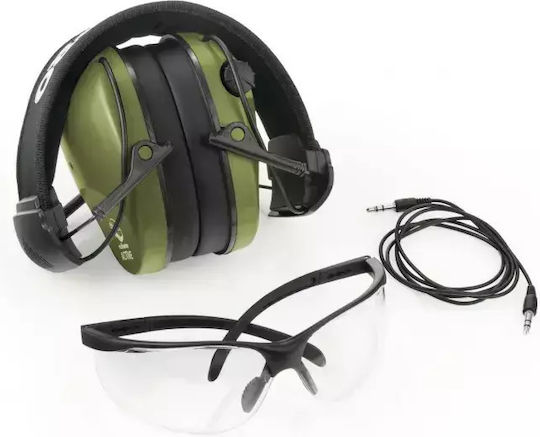 Ηλεκτρονικές Ωτοασπίδες Realhunter Active Pro & Γυαλιά Προστασίας Olive Green