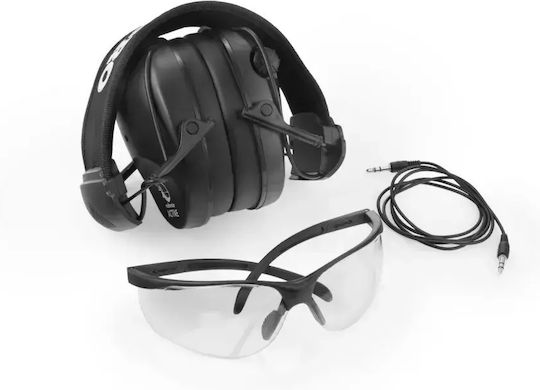 Ηλεκτρονικές Ωτοασπίδες Realhunter Active Pro & Γυαλιά Προστασίας Μαύρο