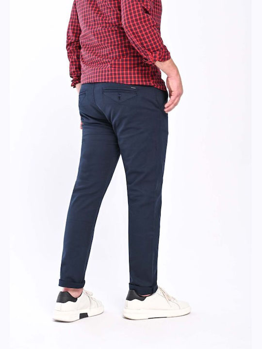 Volcano Pantaloni pentru bărbați Chino Elastice Dark Navy Blue