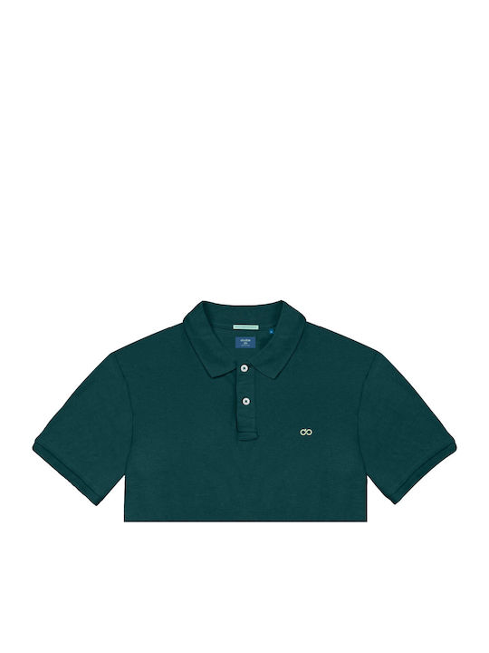 Double Men's Blouse Polo Forest Green