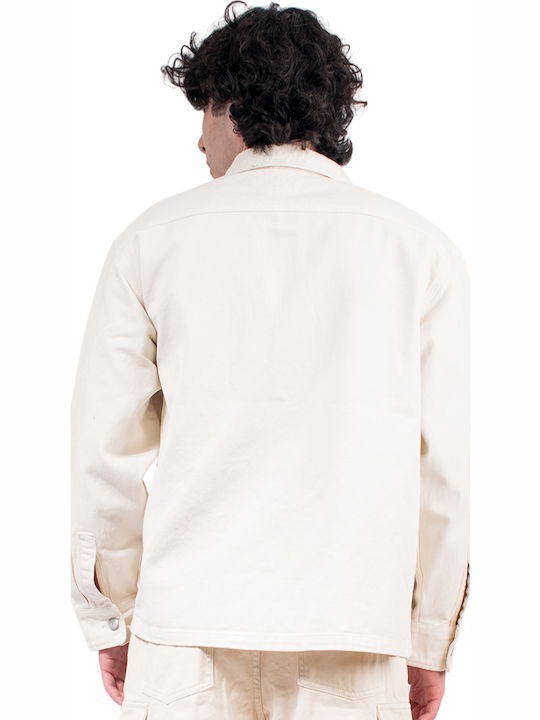 Winston Shirt Jacket Long-sleeved Cotton Shirt Beige