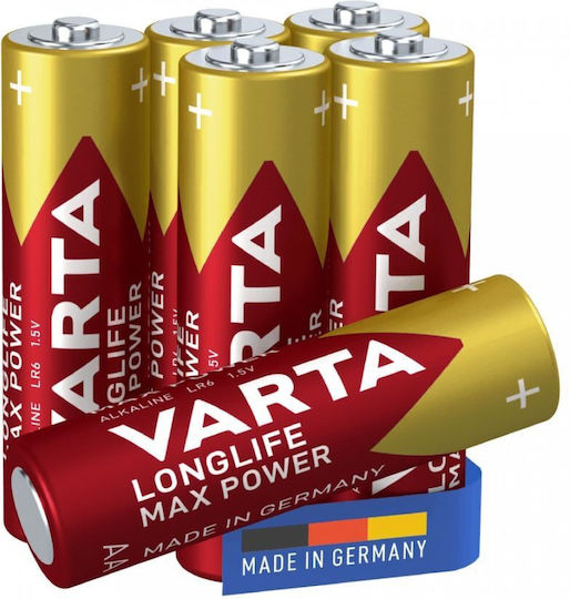 Varta Longlife Max Power Αλκαλικές Μπαταρίες AA 1.5V 6τμχ