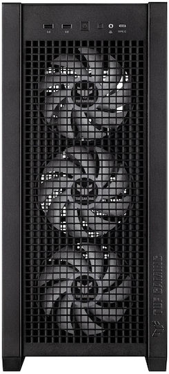 Asus TUF Gaming GT302 ARGB Midi-Turm Computergehäuse mit Seitenfenster Schwarz