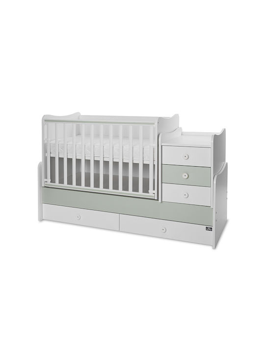 Lorelli Polymorphe Cabrio Wiege Maxi Plus Weiß/Milchgrün mit Matratze