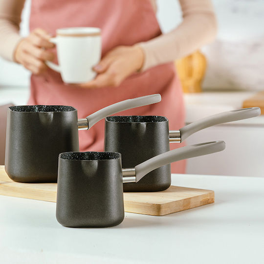 Nava Aluminum Coffee Pot Funtzio Grey Non-Stick 400ml