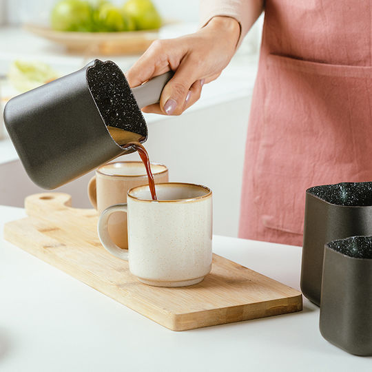 Nava Aluminum Coffee Pot Funtzio In Gray Non-Stick 580ml