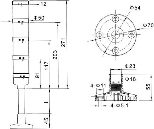 Tracon Electric Φανάρι Σήμανσης