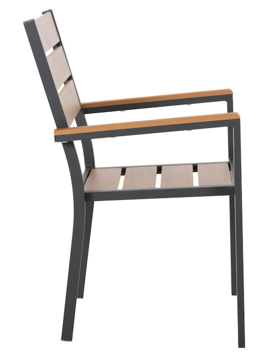 Gartenstühle Aluminium Saga Anthrazit 55x55x86cm