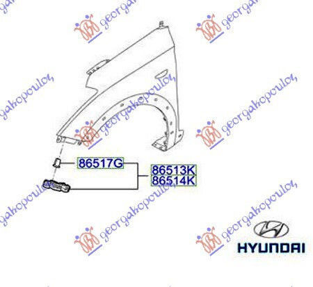 Front Bumper Support Front Side Plastic Hyundai I20 Coupe 14-18 86513-c8000 Left 1 pc